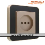 پریز برق ساده ارس بژ زه مشکی میانی بژ ایران الکتریک