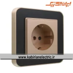 پریز برق ارتدار ارس بژ زه مشکی میانی بژ ایران الکتریک