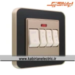 کلید کولر ارس بژ زه مشکی میانی بژ ایران الکتریک