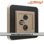 پریزآنتن RD-SAT-TV ارس بژ زه مشکی میانی بژ ایران الکتریک