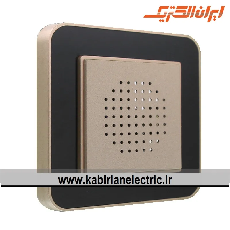 KB-000425 زنگ دینگ دانگ ارس بژ زه مشکی میانی بژ ایران الکتریک - تصویر 1