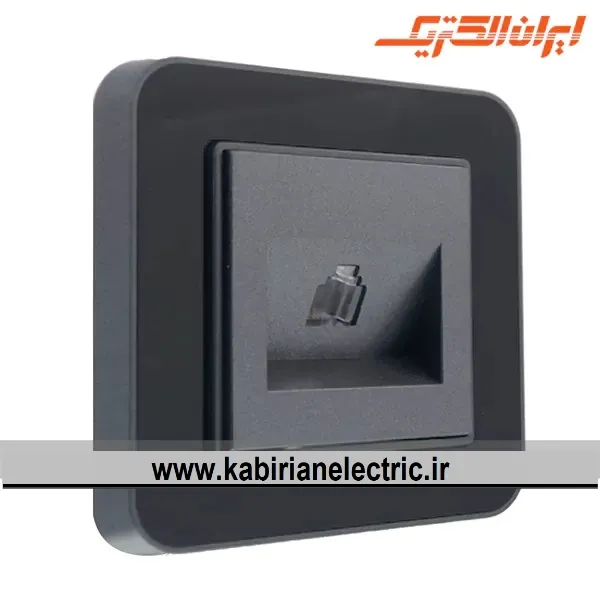 KB-000436 سوکت تلفن ارس زغال سنگی زه مشکی ایران الکتریک - تصویر 1