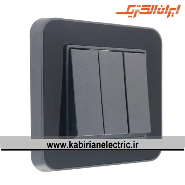 KB-000446 کلید سه پل ارس زغال سنگی زه مشکی ایران الکتریک - تصویر 1