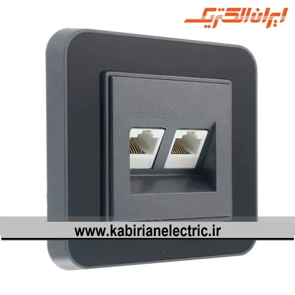KB-000454 سوکت شبکه کامپیوتر ارس زغال سنگی زه مشکی ایران الکتریک - تصویر 1