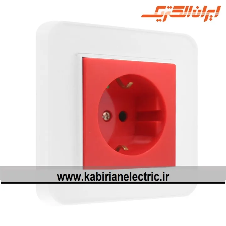 KB-000463 پریز برق UPS ارس سفید زه سفید میان سفید ایران الکتریک - تصویر 1