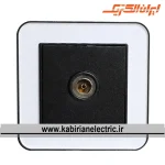 پریز آنتن TV ارس مشکی زه سفید میان مشکی ایران الکتریک - تصویر 2