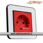 پریز برق UPS ارس مشکی زه سفید میان سفید ایران الکتریک