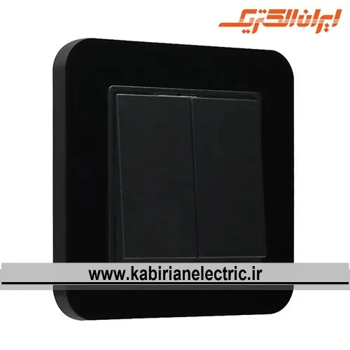 KB-000543 کلید دو پل ارس مشکی زه مشکی ایران الکتریک - تصویر 1
