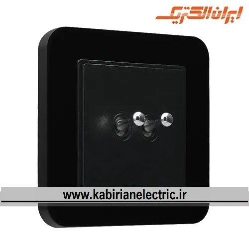 KB-000557 کلید دو پل اهرمی ارس مشکی زه مشکی ایران الکتریک - تصویر 1