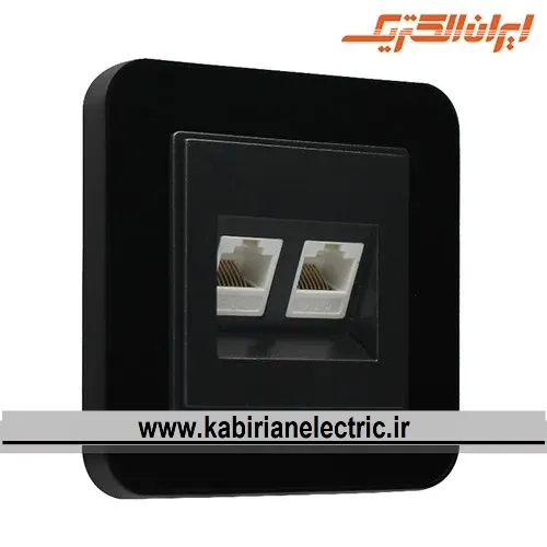 KB-000683 سوکت شبکه کامپیوتر ارس مشکی زه مشکی ایران الکتریک - تصویر 1