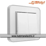 کلید دو پل ارس نقره ای زه سفید میا ن سفید ایران الکتریک