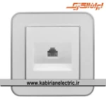سوکت تلفن ارس نقره ای زه سفید میا ن سفید ایران الکتریک - تصویر 2