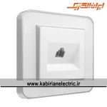 سوکت تلفن ارس نقره ای زه سفید میا ن سفید ایران الکتریک