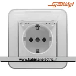 پریز برق ارت دربدار ارس نقره ای زه سفید میا ن سفید ایران الکتریک - تصویر 2