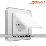 پریز برق ارت دربدار ارس نقره ای زه سفید میا ن سفید ایران الکتریک