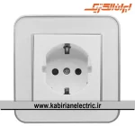 پریز برق ارت سرامیک ارس نقره ای زه سفید میا ن سفید ایران الکتریک - تصویر 2