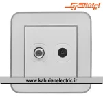 پریز آنتن دوتایی -TV-SAT ارس نقره ای زه سفید میا ن سفید ایران الکتریک - تصویر 2