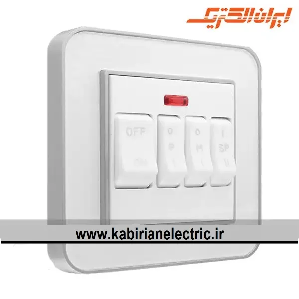 KB-000706 کلید کولر ارس نقره ای زه سفید میا ن سفید ایران الکتریک - تصویر 1