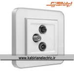 پریز آنتن RD-SAT-TV ارس نقره ای زه سفید میا ن سفید ایران الکتریک