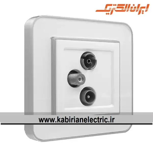KB-000709 پریز آنتن RD-SAT-TV ارس نقره ای زه سفید میا ن سفید ایران الکتریک - تصویر 1