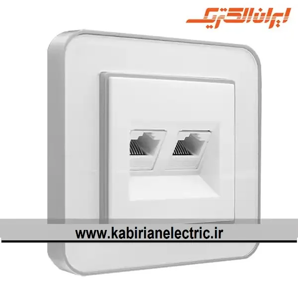 KB-000711 سوکت شبکه کامپیوتر ارس نقره ای زه سفید میا ن سفید ایران الکتریک - تصویر 1