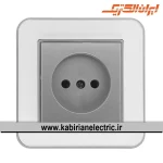 پریز برق ساده ارس نقره ای زه سفید میان نقره ای ایران الکتریک - تصویر 2