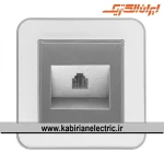 سوکت تلفن ارس نقره ای زه سفید میان نقره ای ایران الکتریک - تصویر 2
