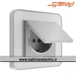 پریز برق ارت دربدار ارس نقره ای زه سفید میان نقره ای ایران الکتریک
