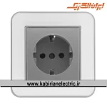 پریز برق ارت سرامیک ارس نقره ای زه سفید میان نقره ای ایران الکتریک - تصویر 2