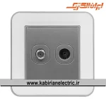 پریز آنتن دوتایی -TV-SAT ارس نقره ای زه سفید میان نقره ای ایران الکتریک - تصویر 2