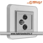 پریز آنتن RD-SAT-TV ارس نقره ای زه سفید میان نقره ای ایران الکتریک