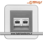 سوکت شبکه کامپیوتر ارس نقره ای زه سفید میان نقره ای ایران الکتریک - تصویر 2