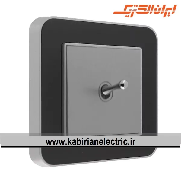 KB-000752 شاسی زنگ اهرمی ارس نقره ای زه مشکی میان نقره ای ایران الکتریک - تصویر 1