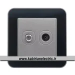 پریز آنتن دوتایی -TV-SAT ارس نقره ای زه مشکی میان نقره ای ایران الکتریک - تصویر 2