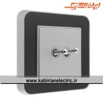 کلید دو پل اهرمی ارس نقره ای زه مشکی میان نقره ای ایران الکتریک