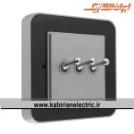 کلید سه پل اهرمی ارس نقره ای زه مشکی میان نقره ای ایران الکتریک