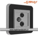 پریز آنتن RD-SAT-TV ارس نقره ای زه مشکی میان نقره ای ایران الکتریک