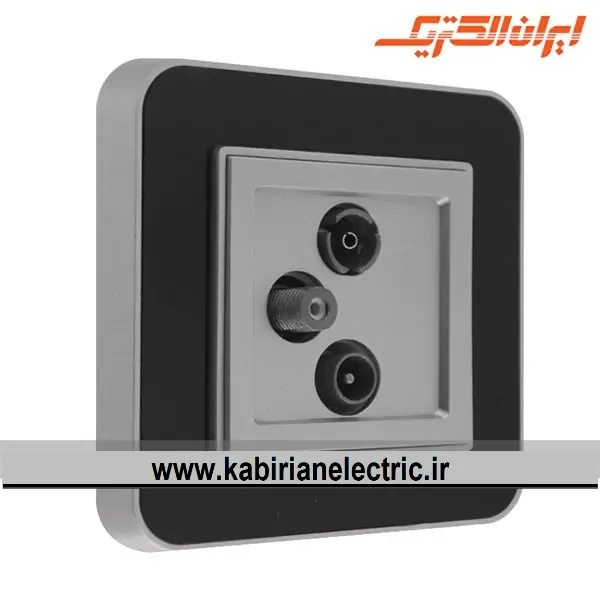 KB-000765 پریز آنتن RD-SAT-TV ارس نقره ای زه مشکی میان نقره ای ایران الکتریک - تصویر 1