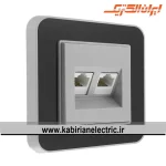 سوکت شبکه کامپیوتر ارس نقره ای زه مشکی میان نقره ای ایران الکتریک