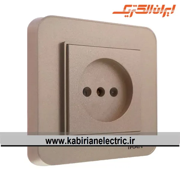 KB-000768 پریز برق ساده ارس بژ ایران الکتریک - تصویر 1