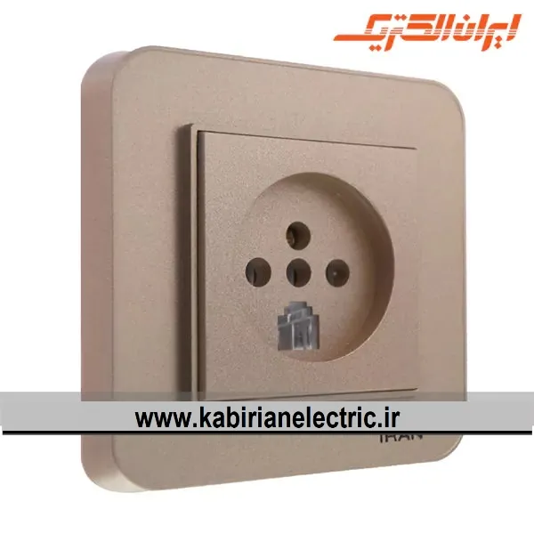 KB-000774 پریز تلفن دو کاره ارس بژ ایران الکتریک - تصویر 1