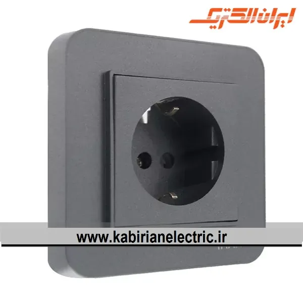 KB-000801 پریز برق ارتدار ارس زغال سنگی ایران الکتریک - تصویر 1