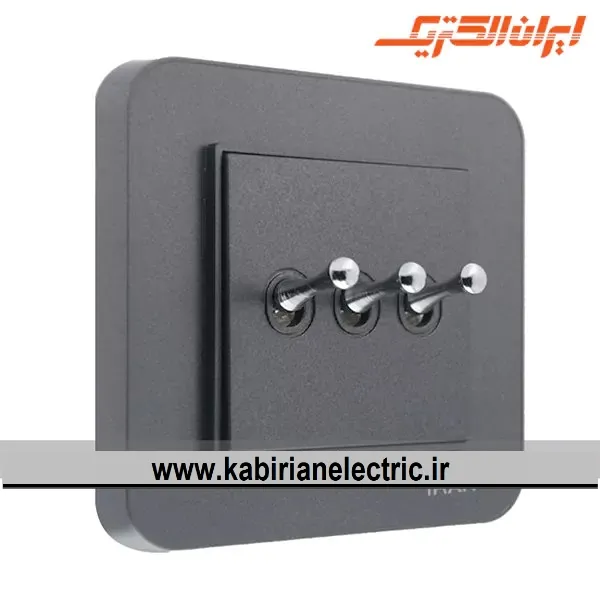 KB-000819 کلید سه پل اهرمی ارس زغال سنگی ایران الکتریک - تصویر 1