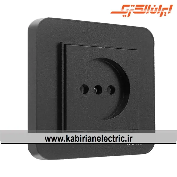 KB-000824 پریز برق ساده ارس مشکی ایران الکتریک - تصویر 1
