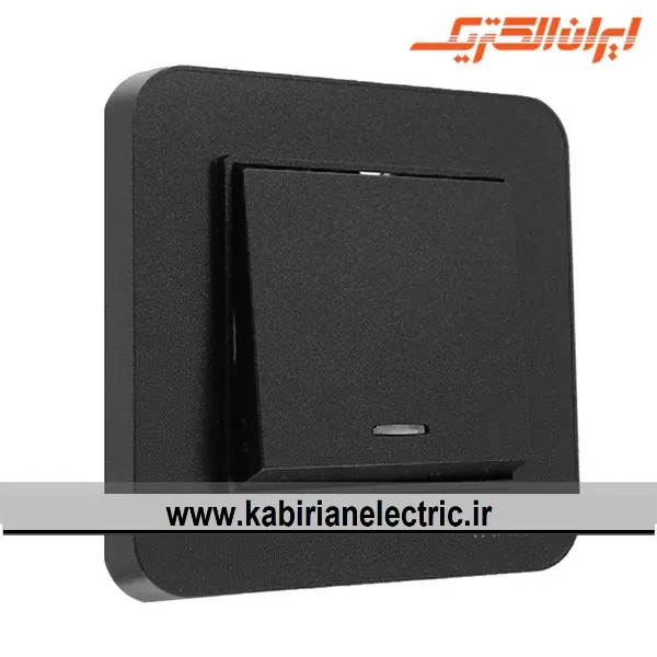 KB-000825 کلید تک پل ارس مشکی ایران الکتریک - تصویر 1