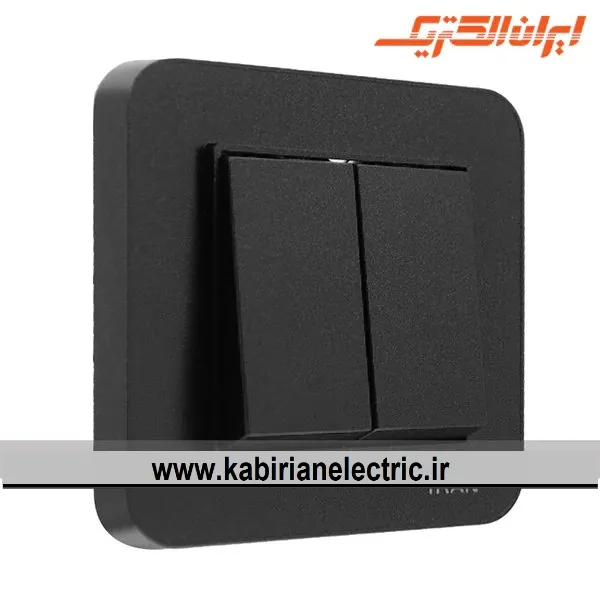 KB-000828 کلید دو پل ارس مشکی ایران الکتریک - تصویر 1