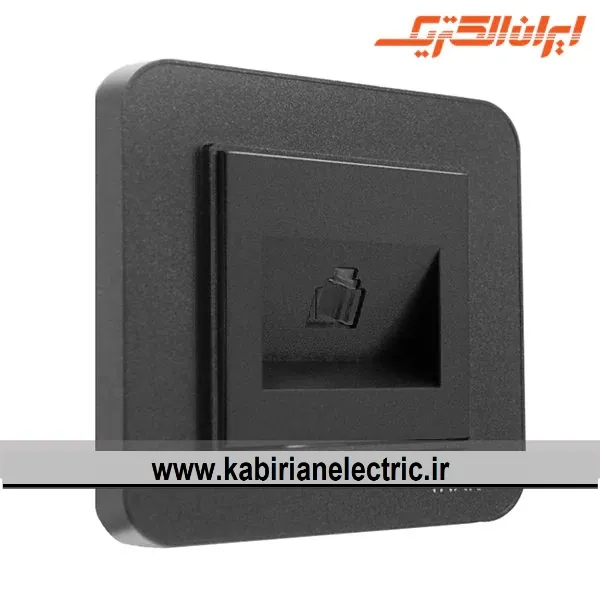 KB-000833 سوکت تلفن ارس مشکی ایران الکتریک - تصویر 1