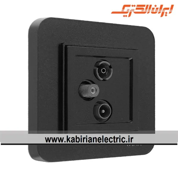 KB-000849 پریز آنتن RD-SAT-TV ارس مشکی ایران الکتریک - تصویر 1