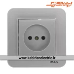 پریز برق ساده ارس نقره ای ایران الکتریک - تصویر 2