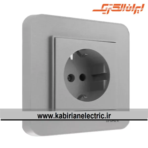 KB-000857 پریز برق ارتدار ارس نقره ای ایران الکتریک - تصویر 1